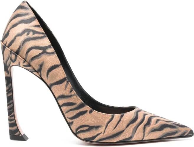 Pīferi Avangarda 110mm tiger-print pumps Zwart