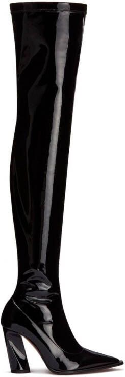 Pīferi Dakota laarzen met puntige neus (90 mm) Zwart