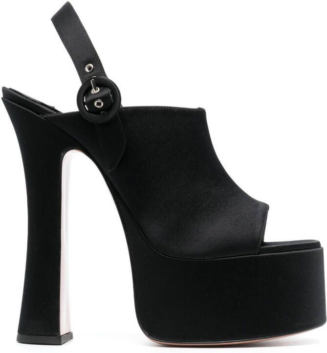 Pīferi S-Elle sandalen met plateauzool Zwart