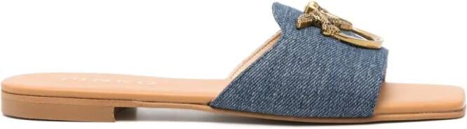 PINKO Denim slippers Blauw