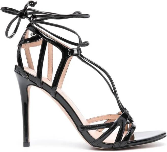 PINKO Lakleren sandalen Zwart