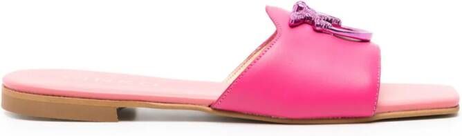 PINKO Marli 01 leren slippers Roze