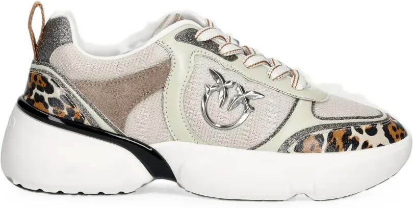 PINKO Alba 03 sneakers met luipaardprint Beige