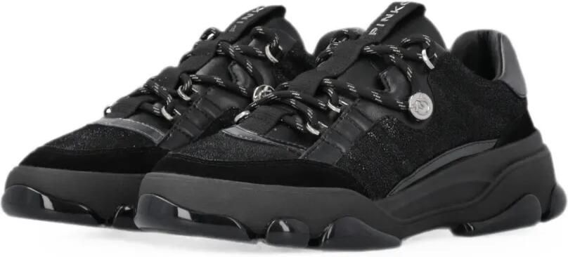 PINKO Chunky sneakers met vlakken met glitters Zwart - Foto 3