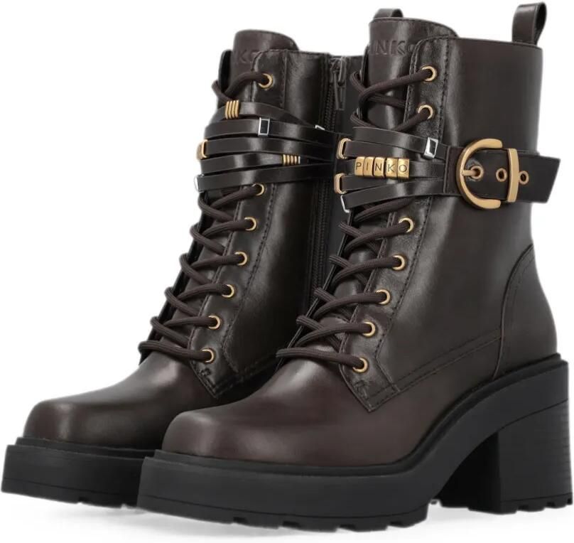 PINKO Combat boots met gesp Bruin - Foto 2