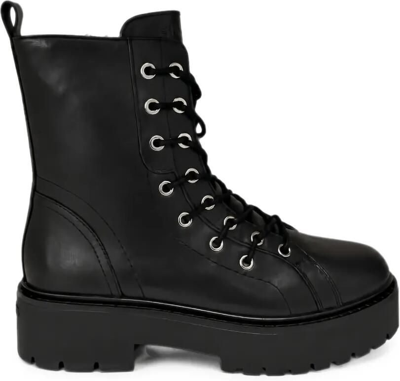 PINKO Combat boots met plateauzool en veters Zwart