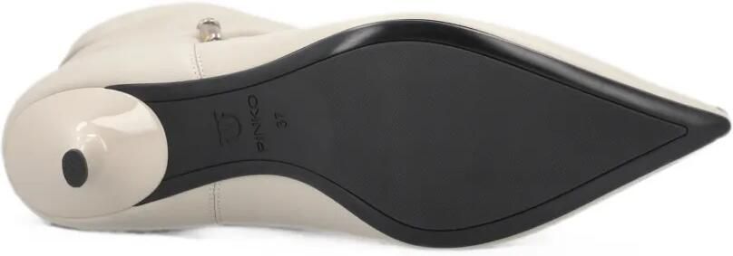 PINKO Enkellaarzen met ruches en logo-bedel Beige - Foto 5