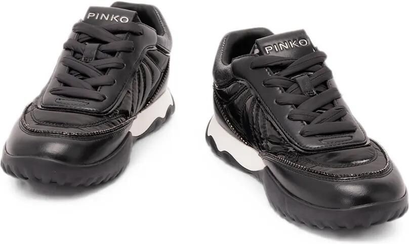 PINKO Gea 01 gewatteerde sneakers met vlakken Zwart - Foto 4