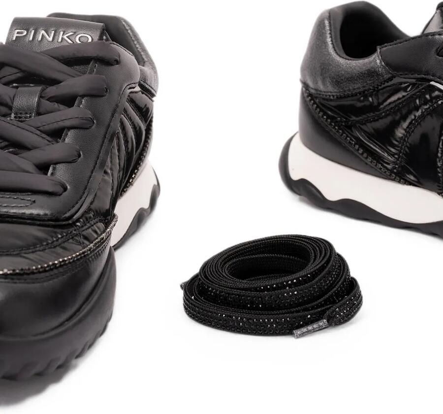 PINKO Gea 01 gewatteerde sneakers met vlakken Zwart - Foto 2