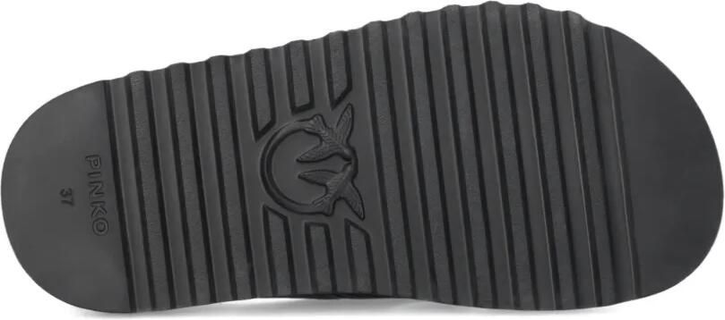 PINKO Geweven leren sandalen Zwart - Foto 5