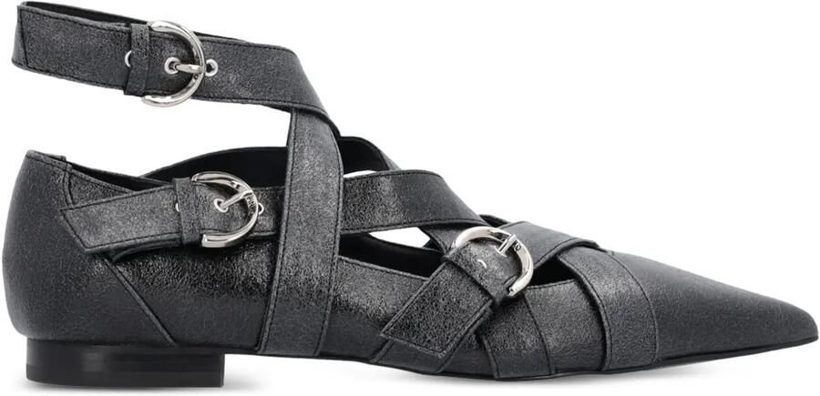 PINKO Gianira leren ballerina's Zwart
