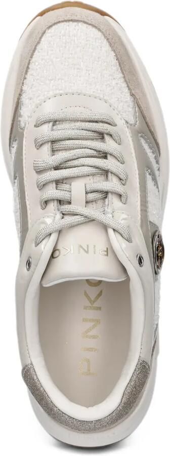 PINKO glitter-detail Love Birds sneakers Beige - Foto 3