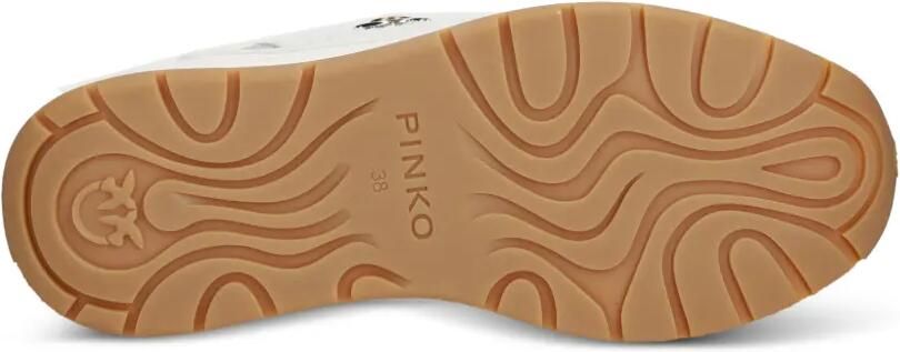 PINKO glitter-detail Love Birds sneakers Beige - Foto 4
