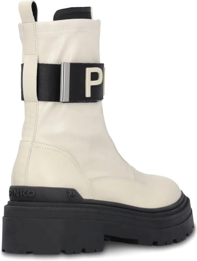 PINKO Laarzen met plateauzool en logo Beige - Foto 4