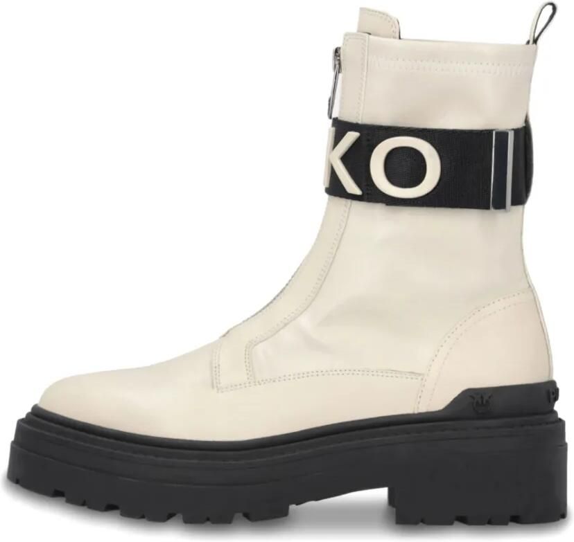 PINKO Laarzen met plateauzool en logo Beige - Foto 3