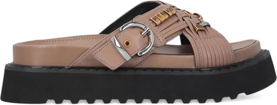 PINKO Leren sandalen Beige