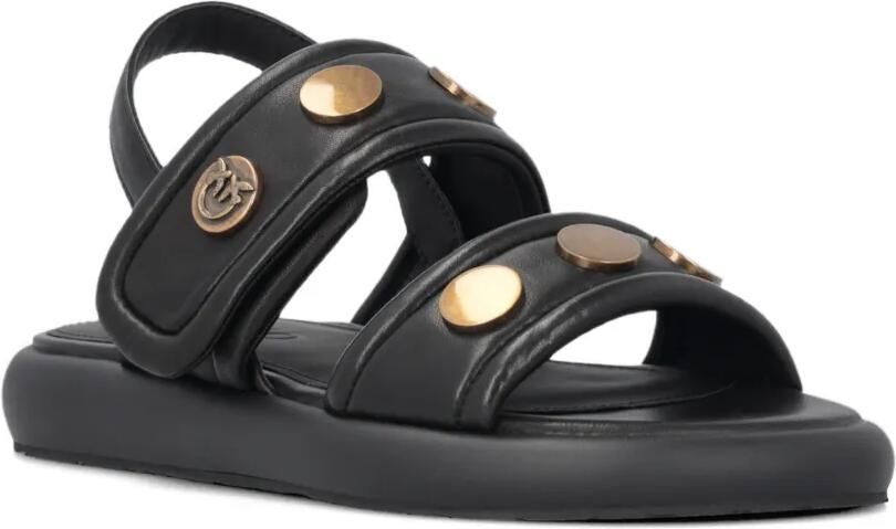 PINKO Leren sandalen met studs Zwart - Foto 5