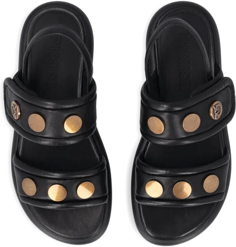 PINKO Leren sandalen met studs Zwart - Foto 2