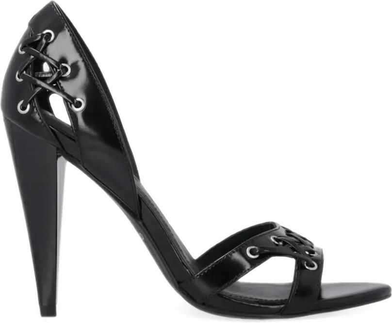 PINKO Leren sandalen met veters Zwart
