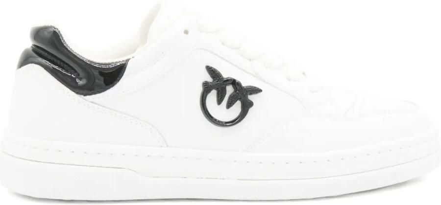 PINKO Leren sneakers met logoplakkaat Wit