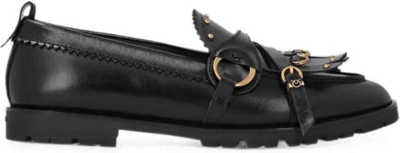 PINKO Loafers met franje en studs Zwart