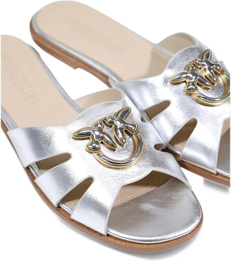 PINKO Love Birds cut-out sandals Zilver