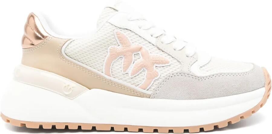 PINKO Love Birds sneakers met applicatie Beige