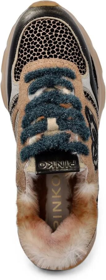 PINKO Love Birds sneakers met dierenprint Beige - Foto 4