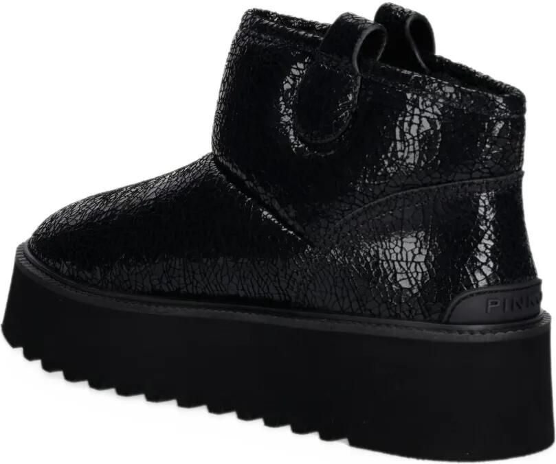 PINKO Martina 08 cracked-effect platform boots Zwart - Foto 2