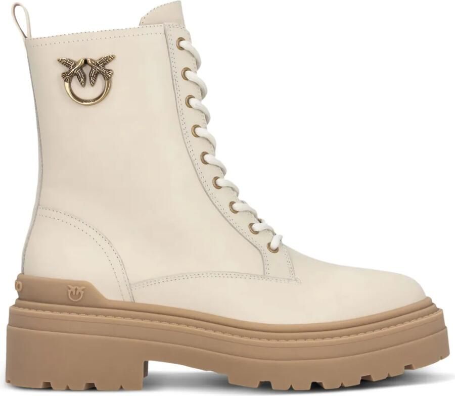 PINKO Mia combat boots Beige