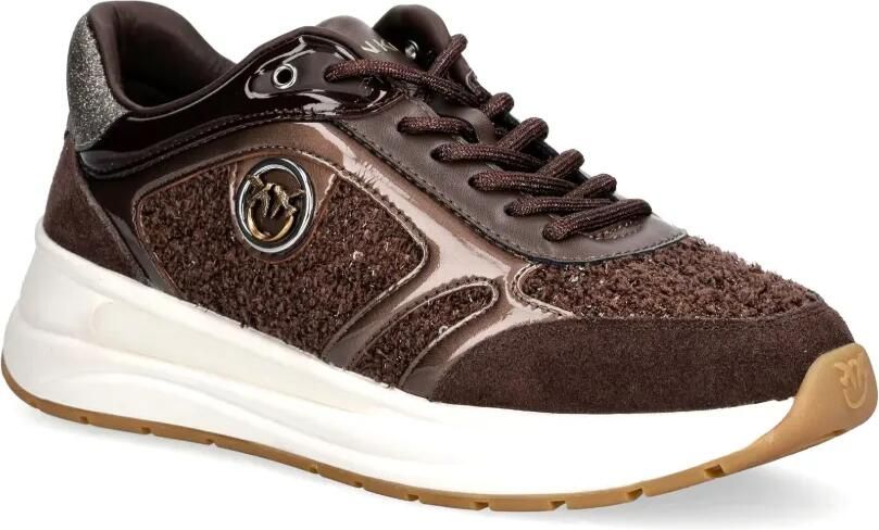 PINKO Nataly 02 sneakers met glitters Bruin
