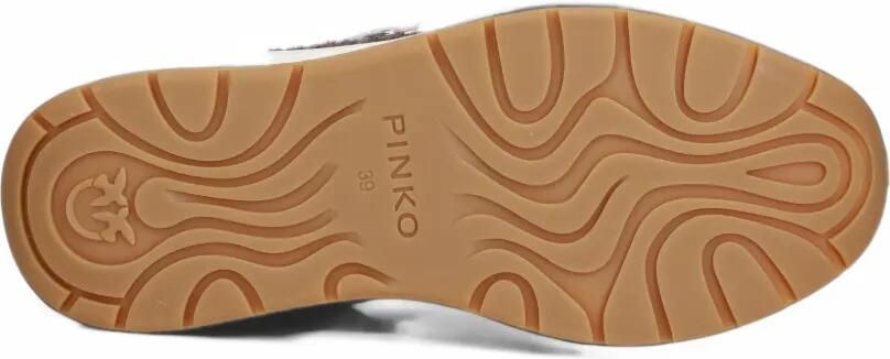 PINKO Nataly 02 glitter-detail sneakers Bruin - Foto 4