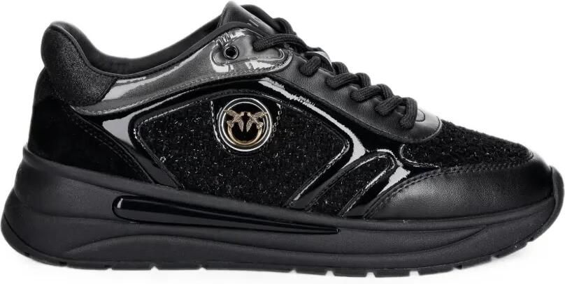 PINKO Nataly 02 leren sneakers met vlak Zwart