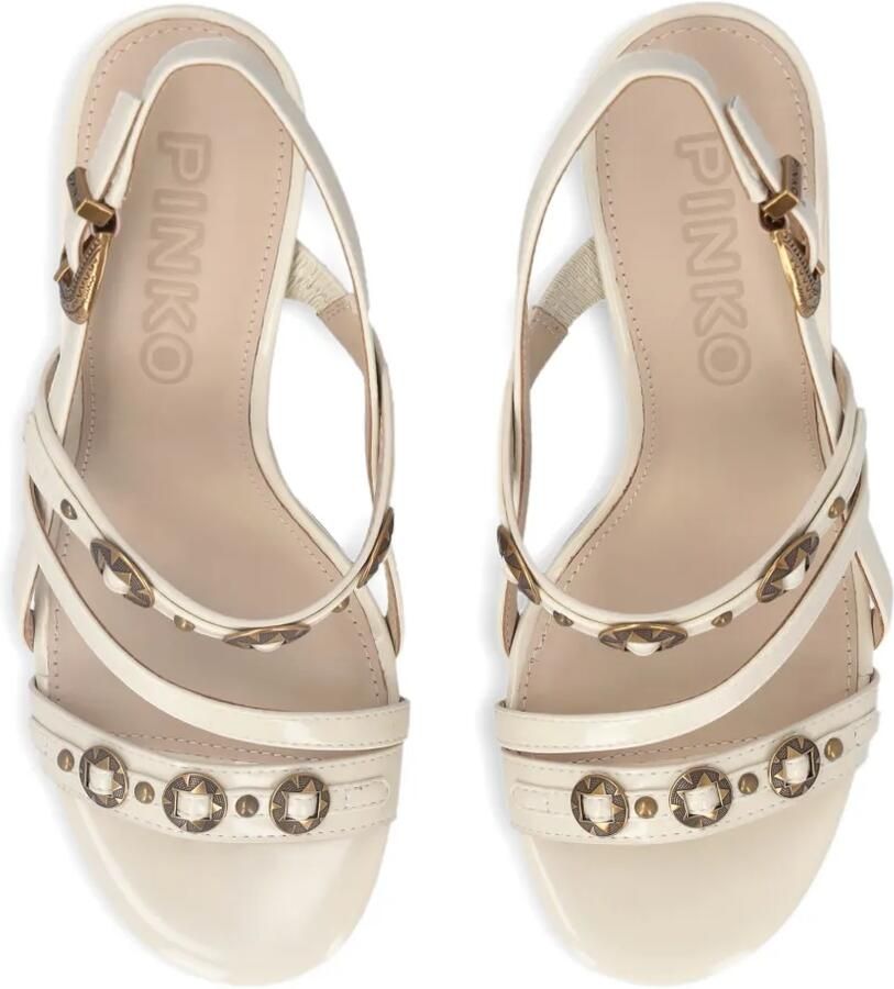 PINKO Sandalen met bandjes en studs Beige - Foto 2