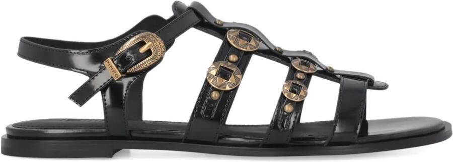 PINKO Sandalen verfraaid met studs en gesp Zwart
