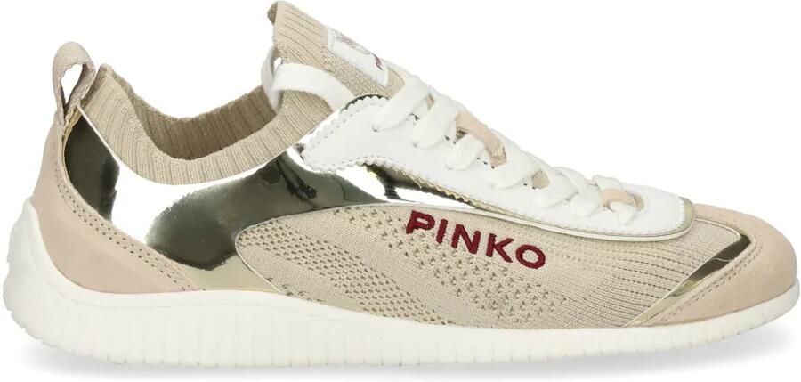 PINKO Sneakers met borduurwerk Beige