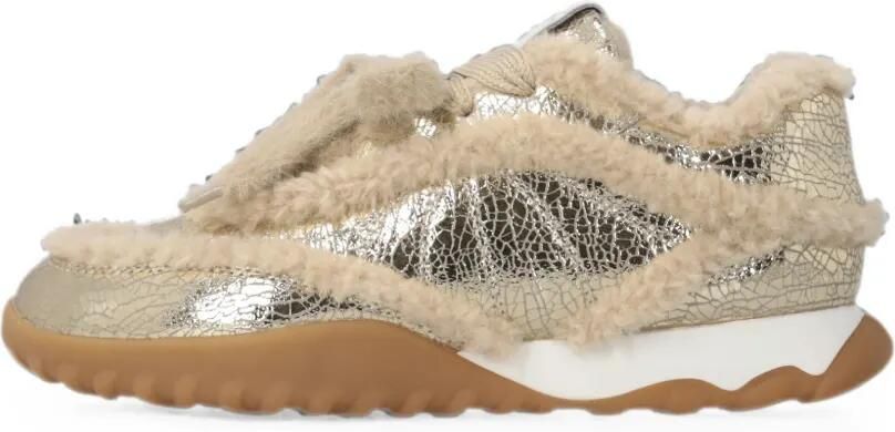 PINKO Sneakers met lammy afwerking en gebarsten effect Goud - Foto 4