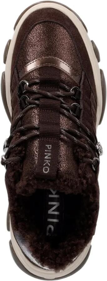 PINKO Sneakers met lammy afwerking en vlakken Bruin - Foto 3