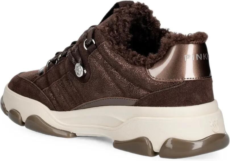 PINKO Sneakers met lammy afwerking en vlakken Bruin - Foto 2