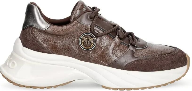 PINKO Sneakers met logoplakkaat Bruin