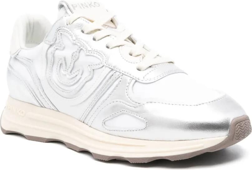 PINKO Sneakers met Love Birds-patroon Zilver
