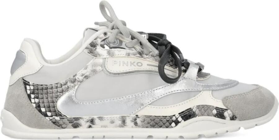 PINKO Sneakers met python-print en dubbele veters Grijs