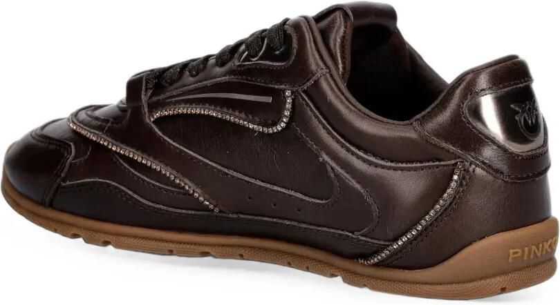 PINKO Sneakers verfraaid met kristallen Bruin - Foto 3