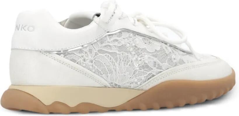 PINKO Sneakers verfraaid met pailletten en kanten vlakken Wit - Foto 3