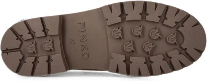 PINKO Suède loafers met verfraaid logo Beige - Foto 3