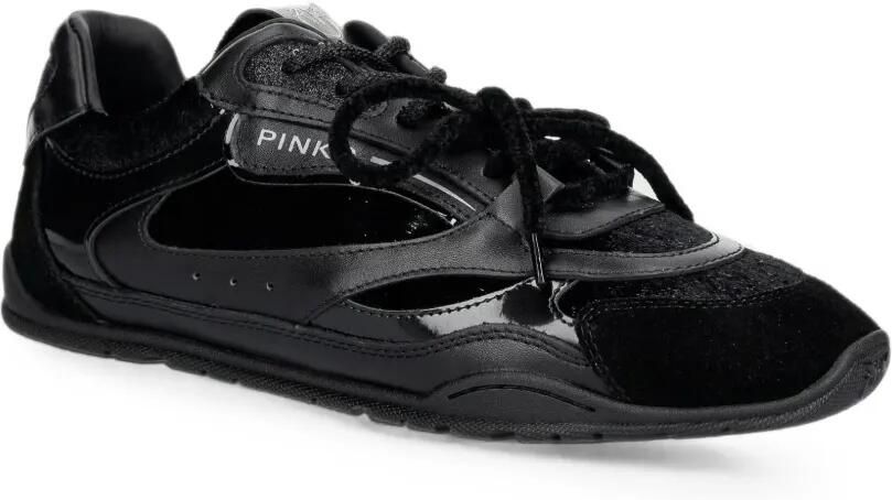 PINKO Yulia 01 leren sneakers met vlakken en logoplakkaat Zwart - Foto 2