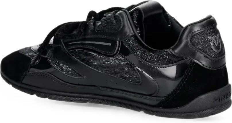 PINKO Yulia 01 leren sneakers met vlakken en logoplakkaat Zwart - Foto 3