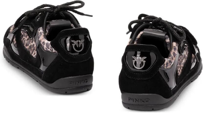 PINKO Yulia 01 sneakers met luipaard-print en vlakken Zwart - Foto 3