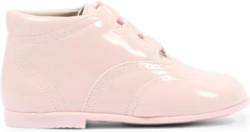 Pisamonas brogue-detail leather pre-walkers Roze