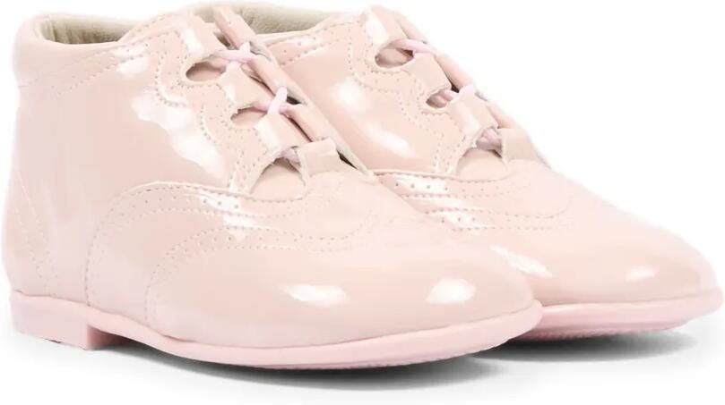 Pisamonas brogue-detail leather pre-walkers Roze - Foto 4